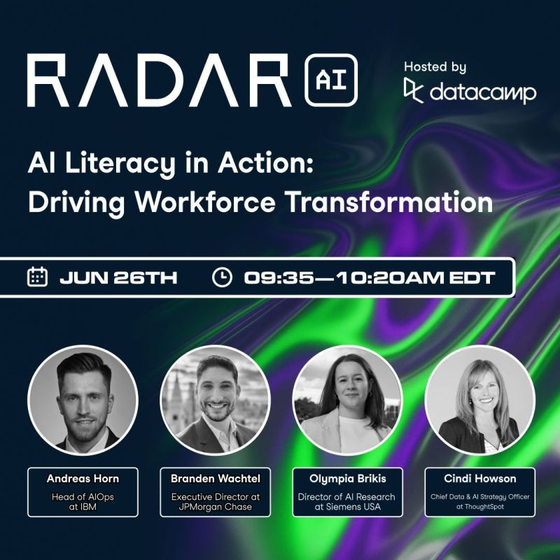 AI Literacy in Action panel at Radar AI with JPMorganChase, Siemens and ThoughtSpot